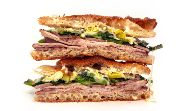 Image of our Roast Pork & Broccoli Rabe Sandwich (our hot special on Tuesdays)